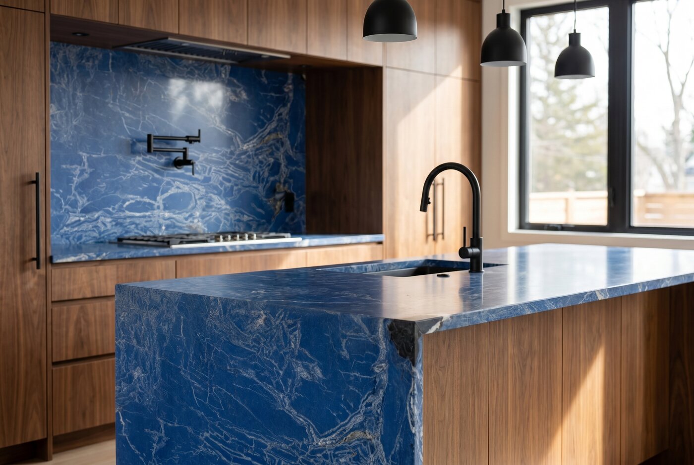 Calacatta Blue aplicada em ambiente